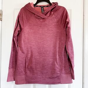 RBX Red Pink Activewear Hoodie Spacedye Size M